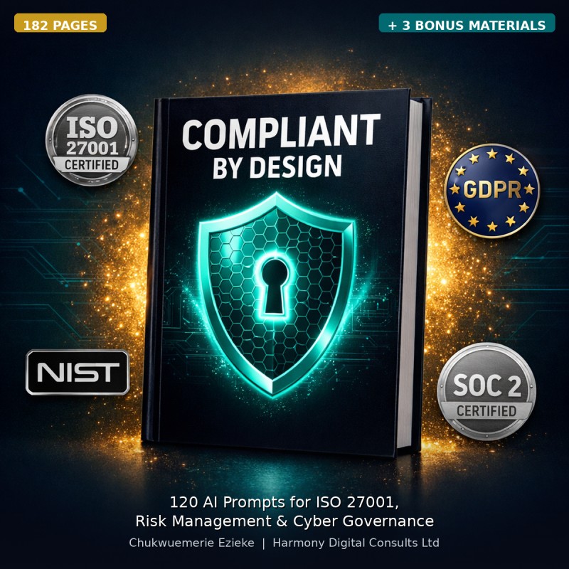 Compliant by Design: 120 AI Prompts for ISO 27001 — cover