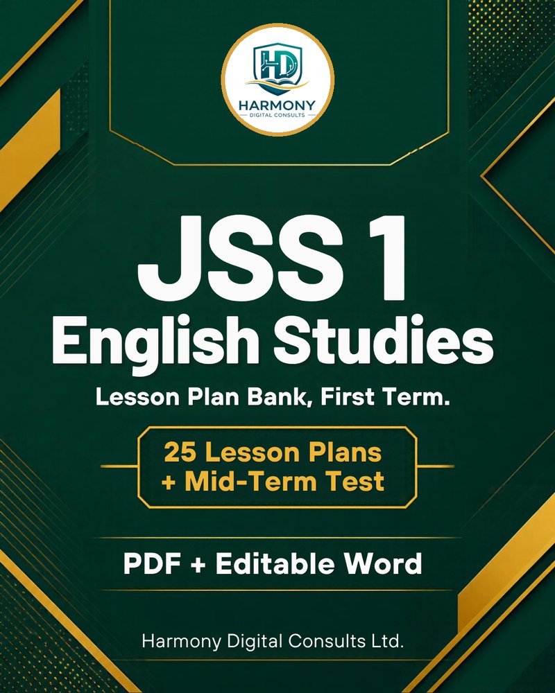 JSS 1 English Studies Lesson Plan Bank — First Term cover